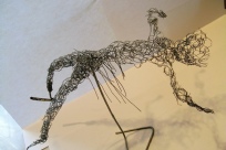 Wire Sculpture of man falling